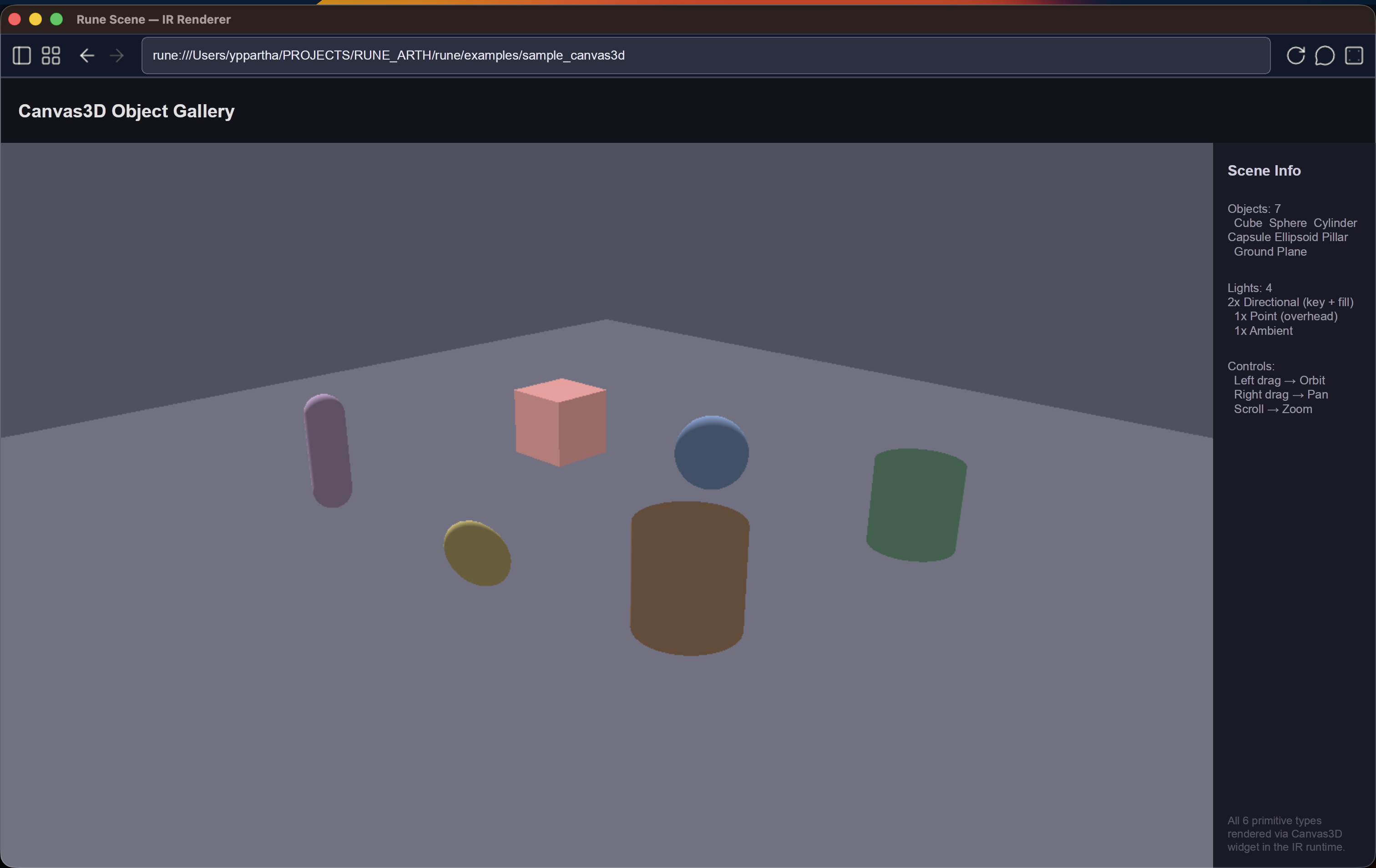 3D canvas rendering in Rune